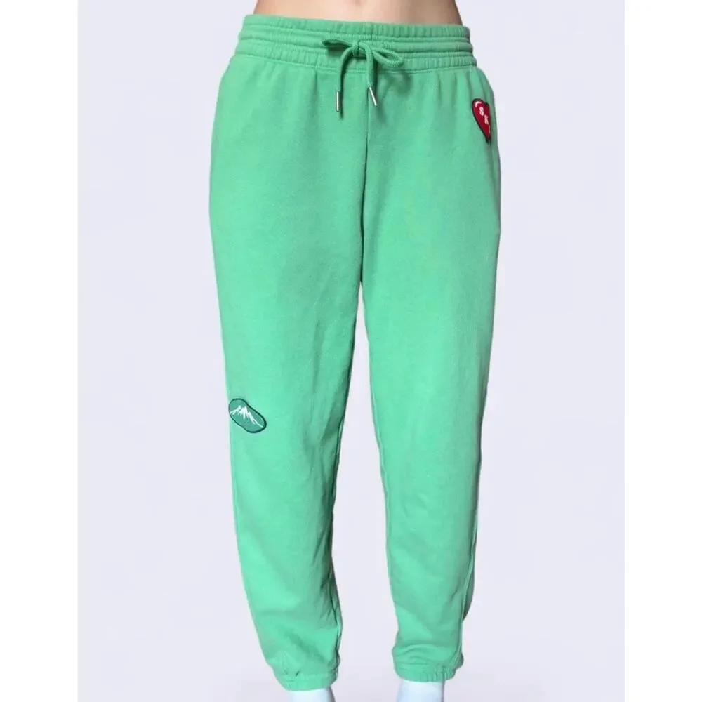 Aerie Chill Joggers Small Ski Resort Ice Cold Pants Patchwork Lounge Drawstring - Picture 8 of 9